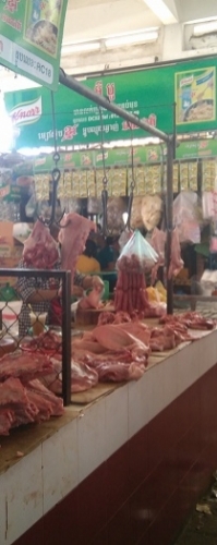 Carne mercado Battambang