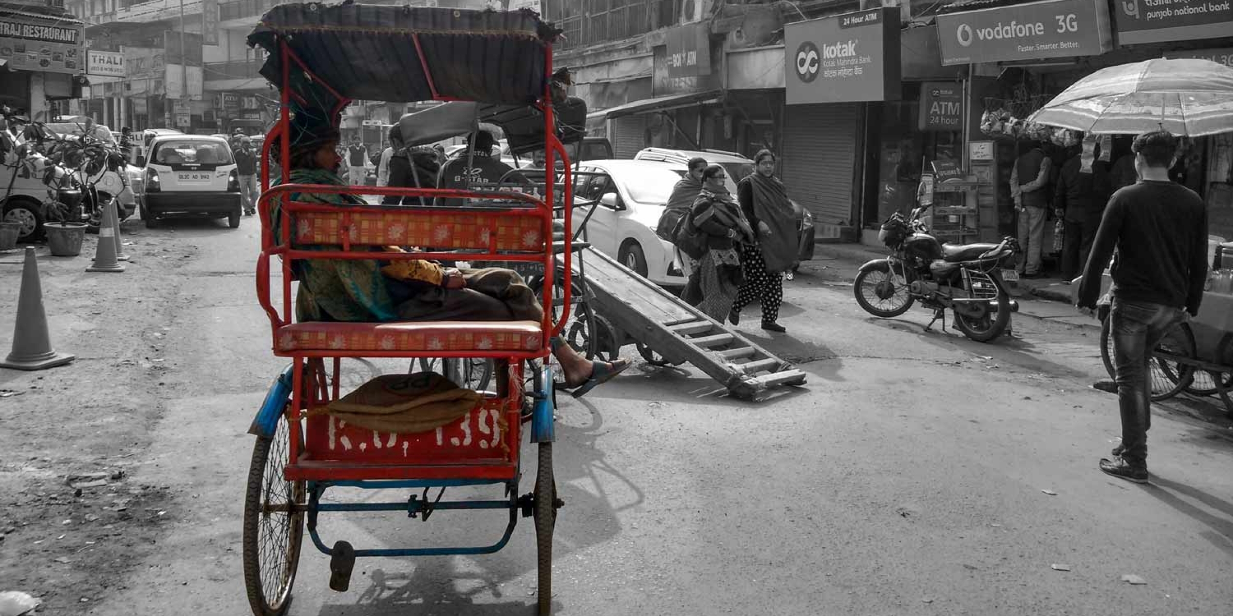 Siesta en autorickshaw de Paharganj
